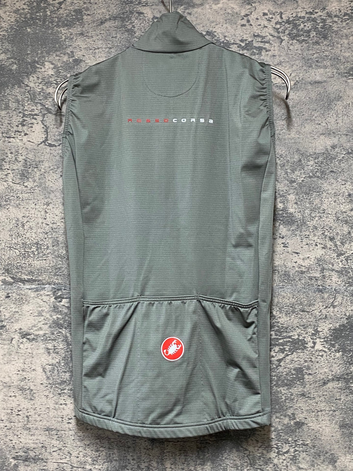 KG813 カステリ CASTELLI ロッソコルサ ROSSO CORSA ジレ サイクルベスト グレー S