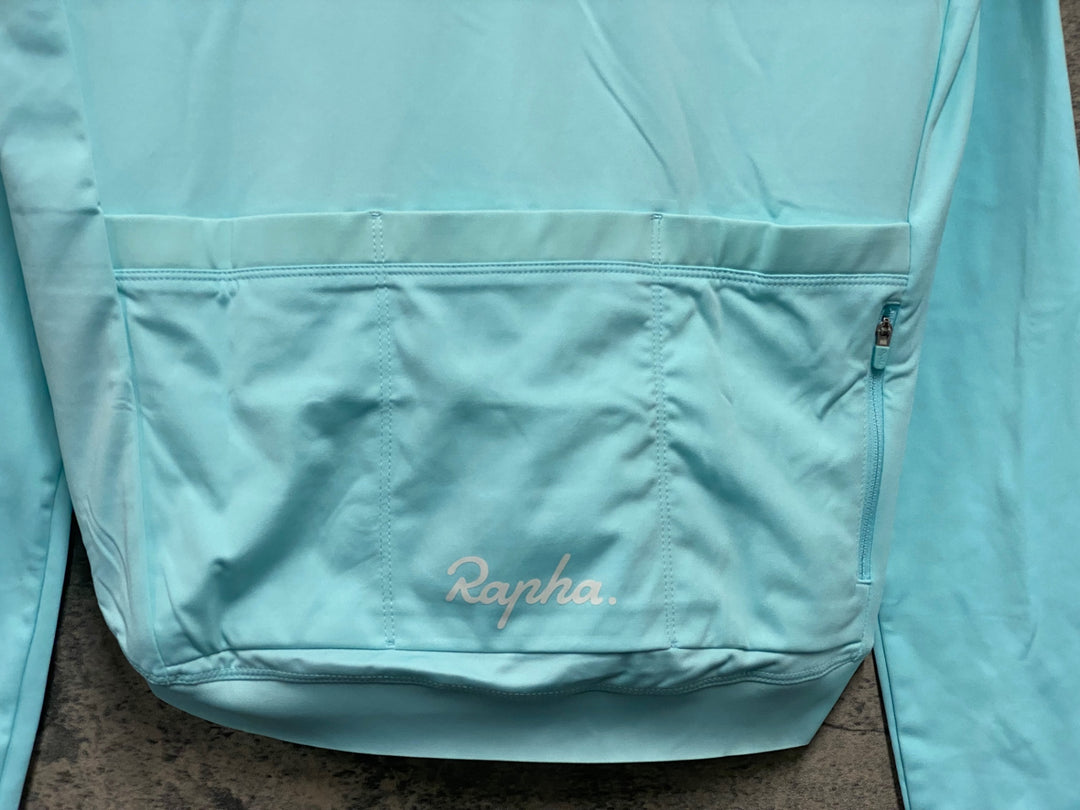 JT492 ラファ Rapha CORE LONG SLEEVE JERSEY 長袖 サイクルジャージ 水色 M