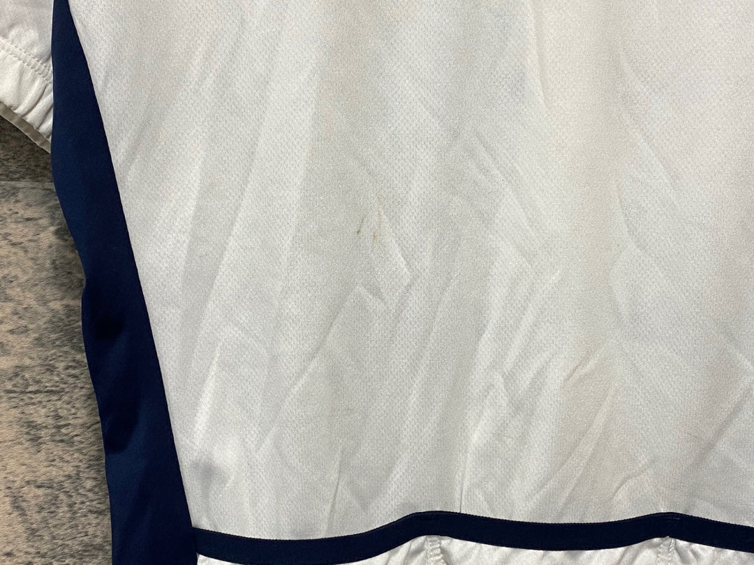 KJ957 ルコックスポルティフ le coq sportif 半袖 サイクルジャージ 白青 S