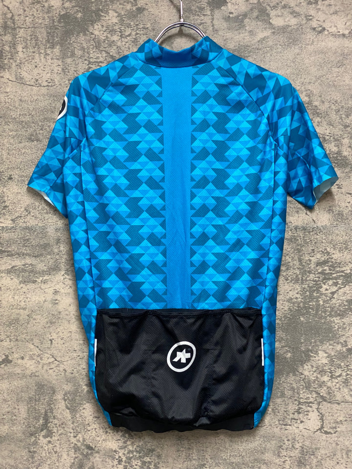 JL087 アソス assos DIAMOND CRAZY SS JERSEY 半袖 サイクルジャージ 水色 青 S