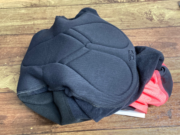 JE274 ラファ Rapha SOUPLESSE WINTER TIGHTS WITH PAD ビブタイツ ブラック ピンク レディース XXS 裏起毛