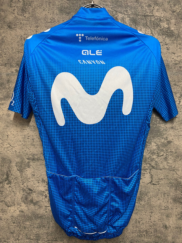 JS483 アレ ALE 半袖 サイクルジャージ 水色 S movistar