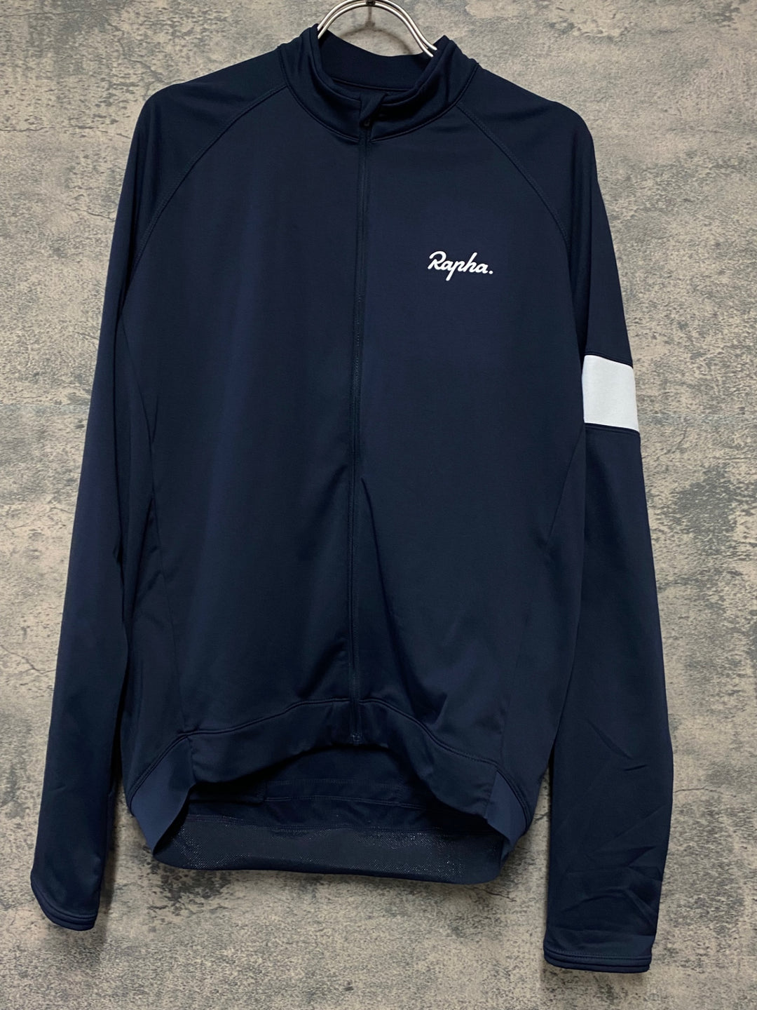 JW287 ラファ Rapha CORE LONG SLEEVE JERSEY 長袖 サイクルジャージ ダークネイビー L 裏起毛