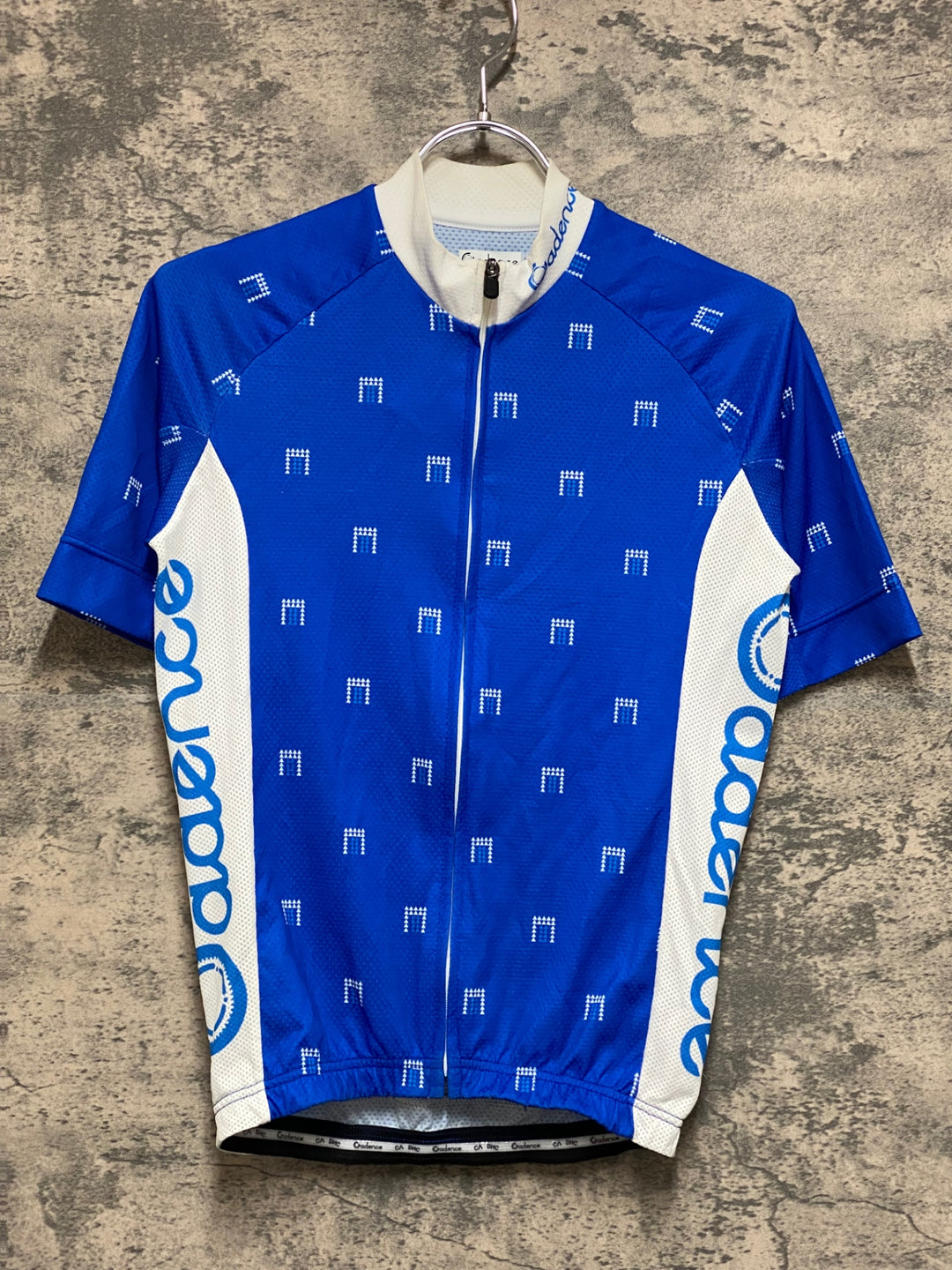 JQ518 ケイデンス Cadence RACE FIT 半袖サイクルジャージ 青白 XS