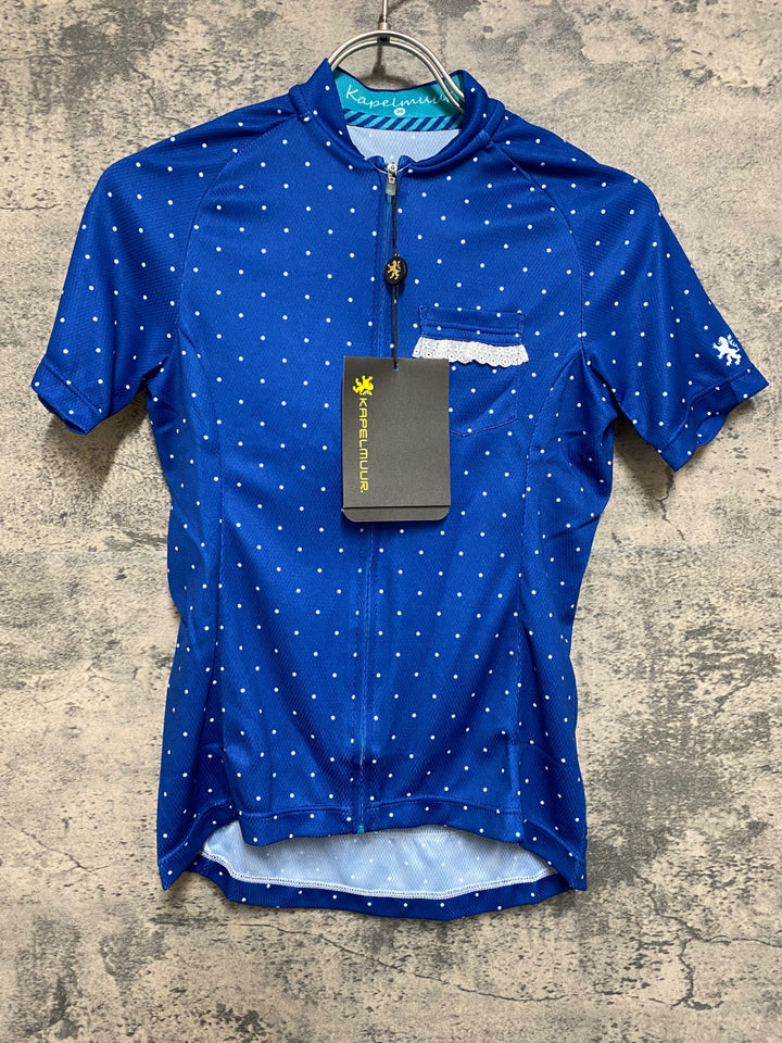 JO887 カペルミュール KAPELMUUR 半袖 サイクルジャージ ネイビー ドット 36 レディース