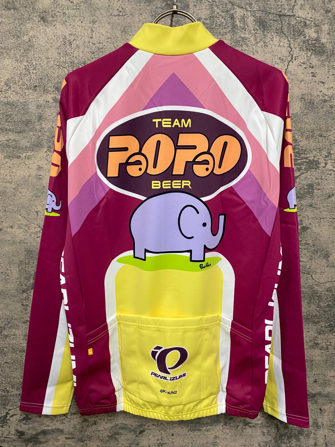 JY874 パールイズミ PEARL iZUMi 長袖 サイクルジャージ 総柄 L パオパオ