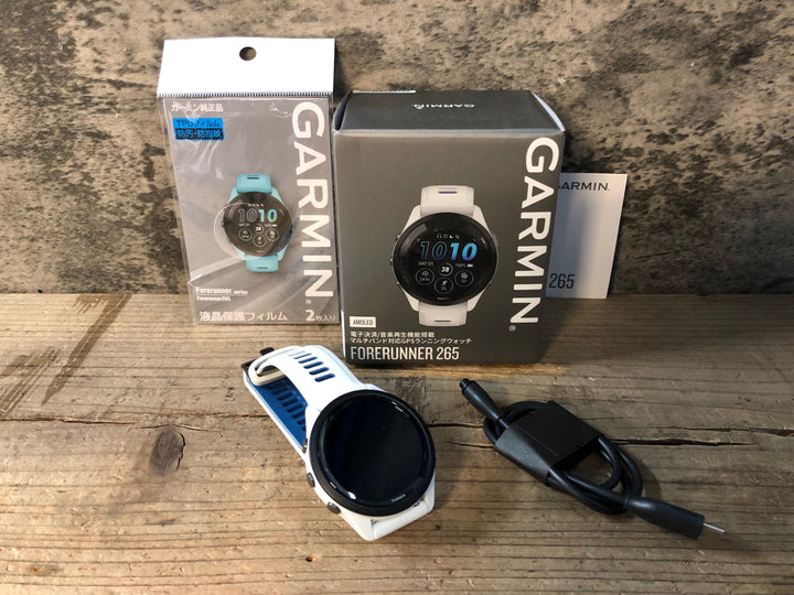 JP120 ガーミン GARMIN FORERUNNER 265 GPS スマートウォッチ 白 ANT+ Bluetooth 動作確認済