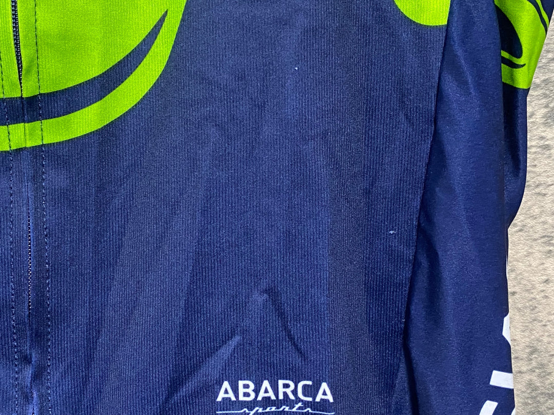 JS498 エンデュラ ENDURA 半袖 サイクルジャージ 濃紺 サイズ不明 movistar ※タグ劣化