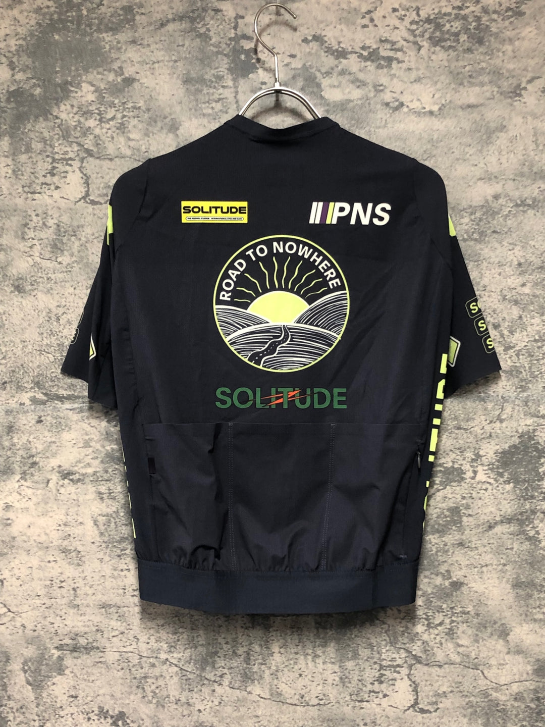 KK153 パスノーマルスタジオ PAS NORMAL STUDIOS Solitude Logo Jersey 半袖 サイクルジャージ 黒 S