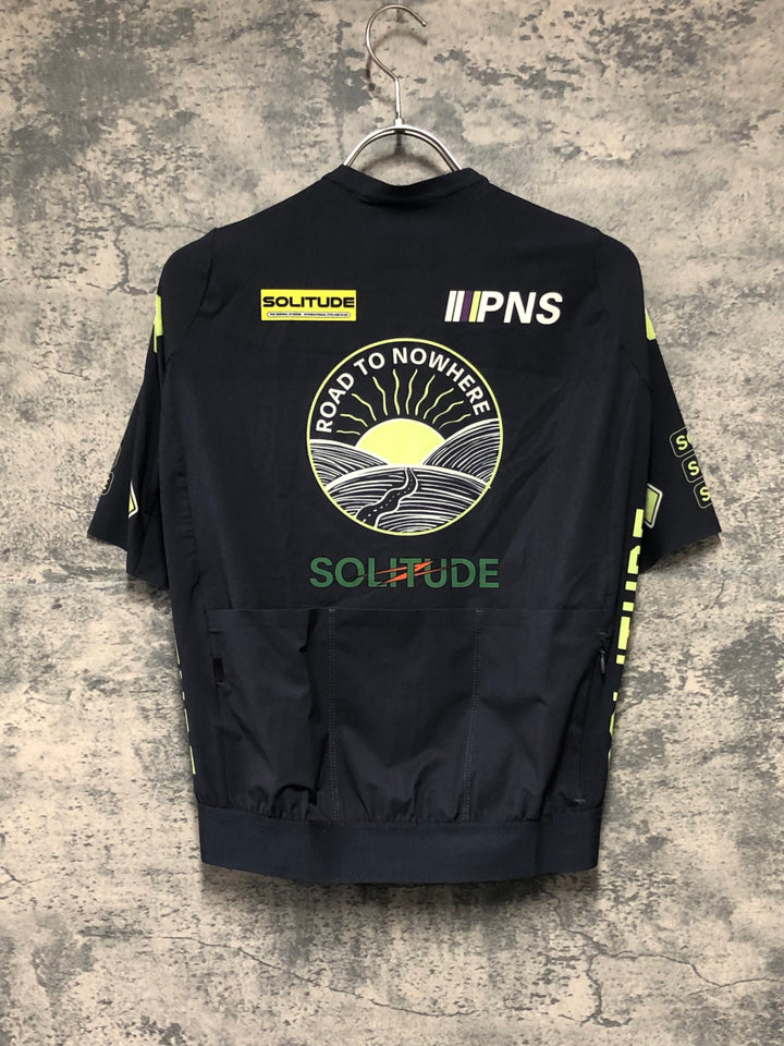 KK153 パスノーマルスタジオ PAS NORMAL STUDIOS Solitude Logo Jersey 半袖 サイクルジャージ 黒 S