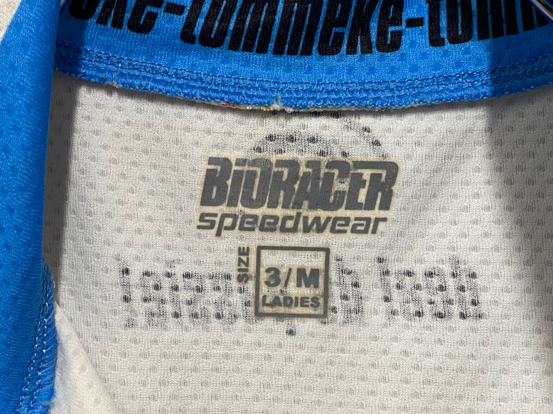 JH953 ビオレーサー BIORACER 半袖 サイクルジャージ 白黒 M