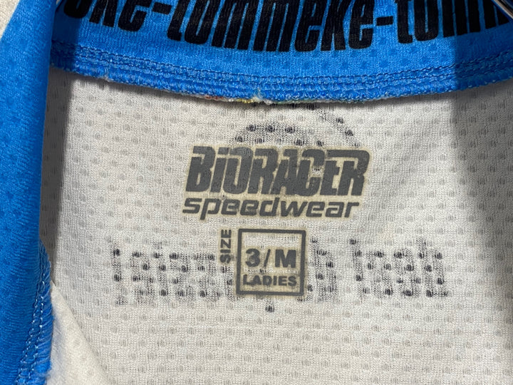 JH953 ビオレーサー BIORACER 半袖 サイクルジャージ 白黒 M