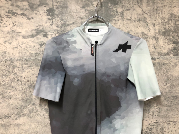JO804 アソス ASSOS INTERSTELLAR EQUIPE RS JERSEY TARGA space silver 半袖 サイクルジャージ 白 グレー S