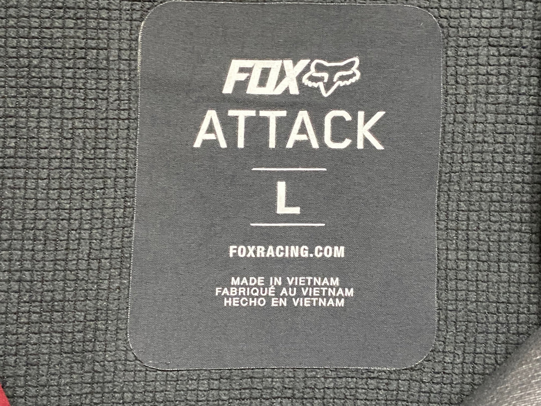 KC654 フォックス FOX ATTACK 長袖 サイクルジャケット 赤 L 裏起毛