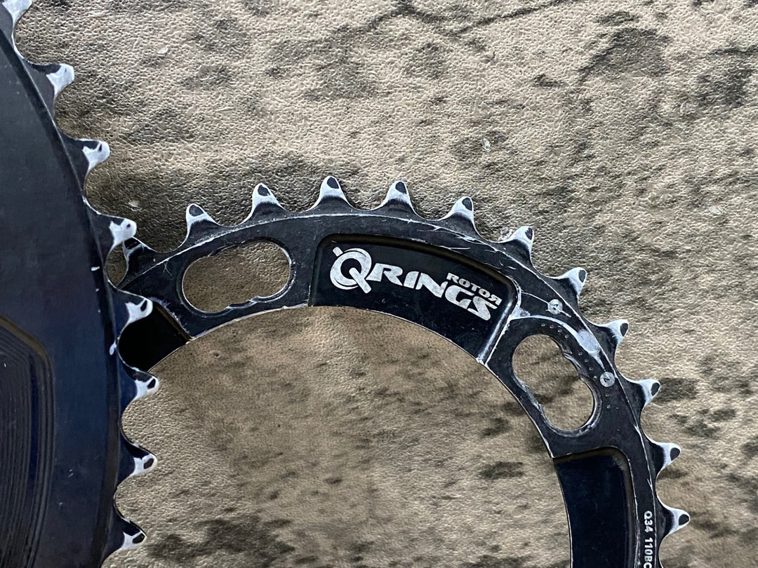 JK644 ローター ROTOR Q-RINGS チェーンリング 50/34T 楕円 BCD110 セット
