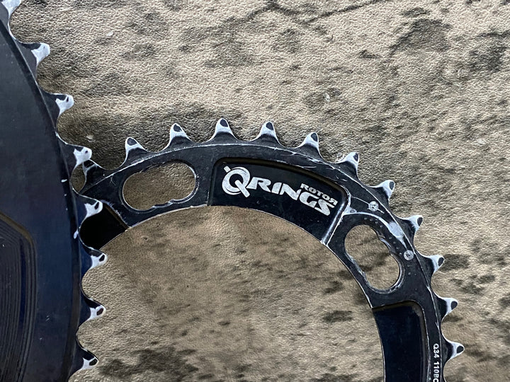JK644 ローター ROTOR Q-RINGS チェーンリング 50/34T 楕円 BCD110 セット