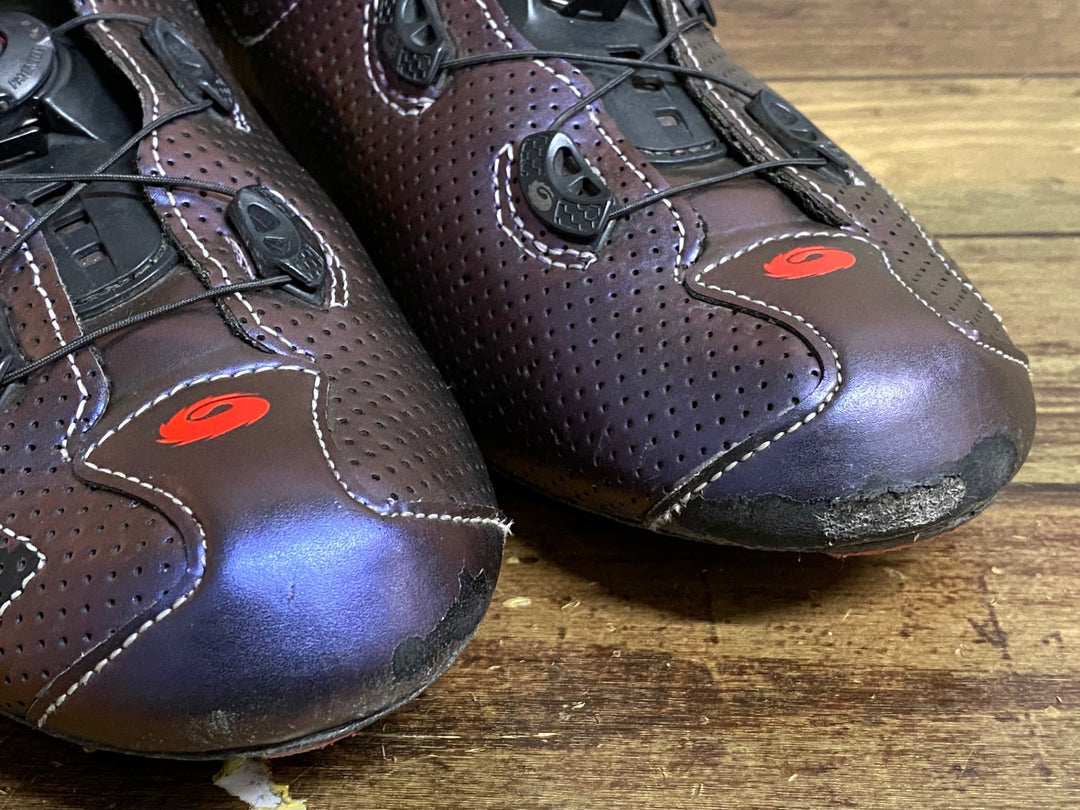 KC237 シディ SIDI WIRE 2 CARBON Air ビンディングシューズ 3穴 紫 EU43 ※ソールパーツ割れ