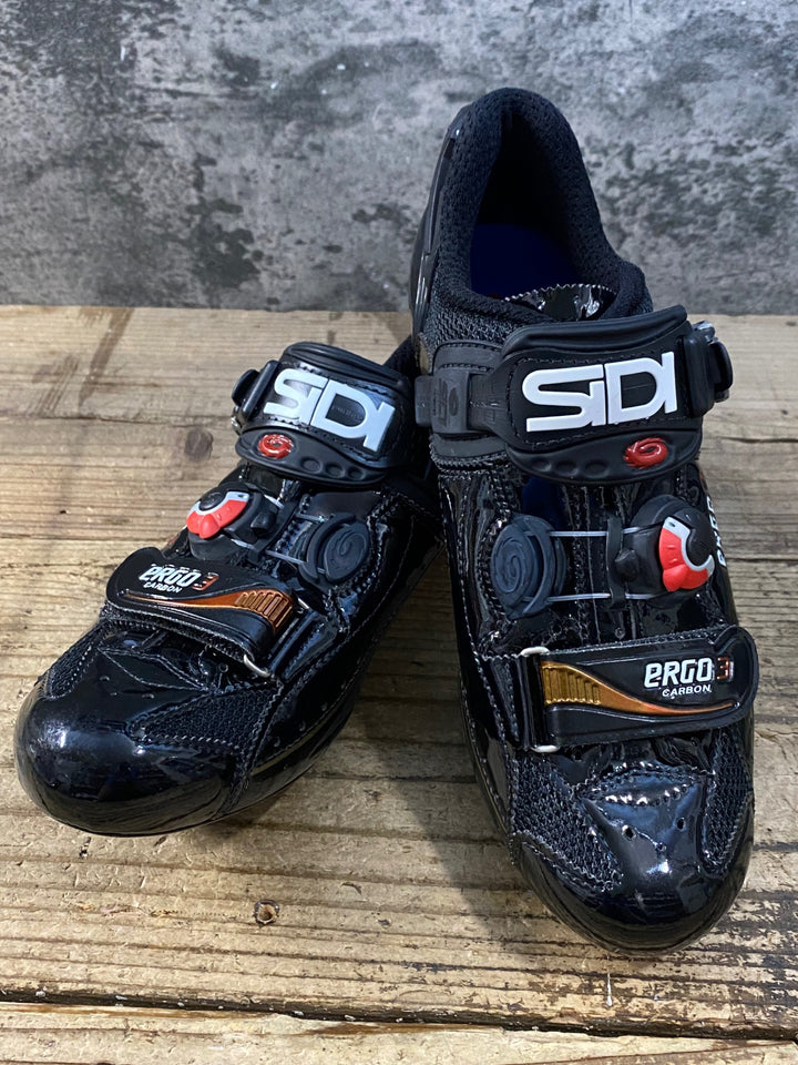 KJ952 SIDI エルゴ カーボン ERGO3 CARBON ビンディングシューズ EU40 1/2 黒