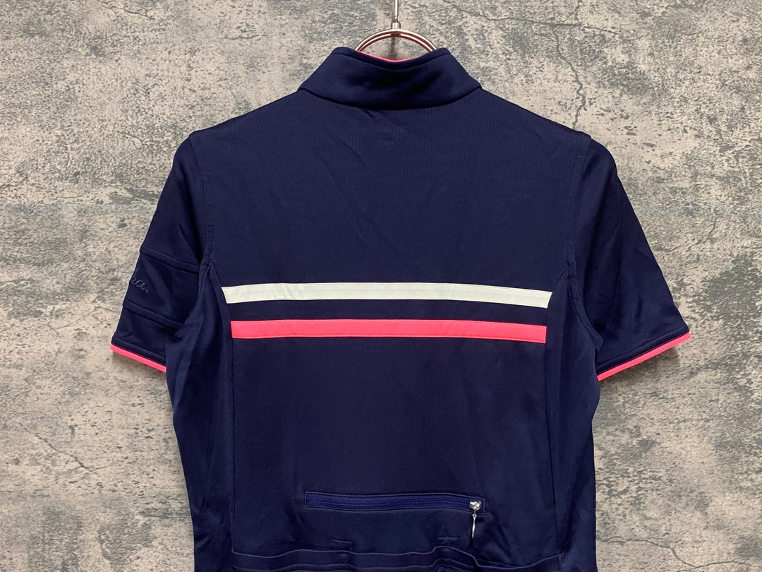 JY132 ラファ Rapha WOMEN'S SHORT SLEEVE BREVET JERSEY 半袖 サイクルジャージ レディース 紺 S