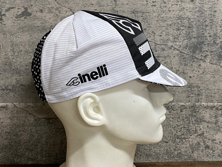 KD333 チネリ Cinelli サイクルキャップ 黒 白 ワンサイズ