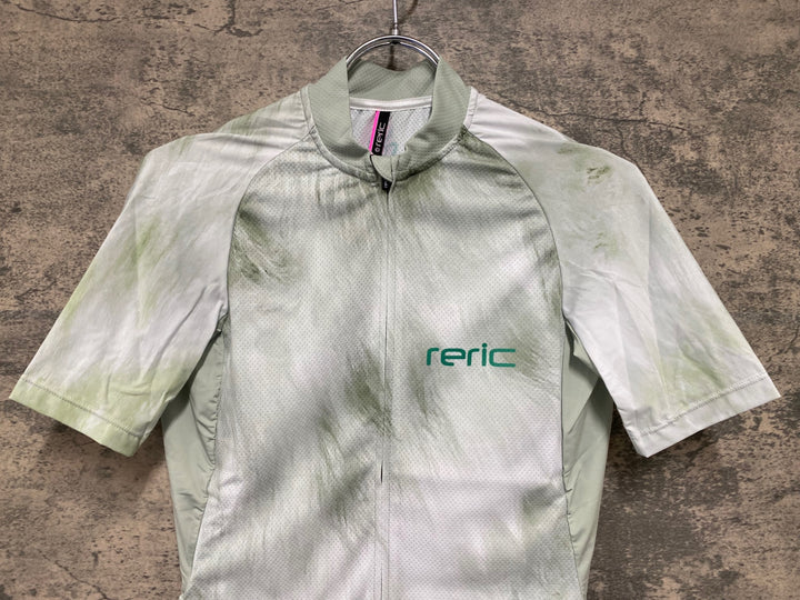 JV975 レリック reric Fuzzy Womens Standerd Jersey 半袖サイクルジャージ レディース L 白