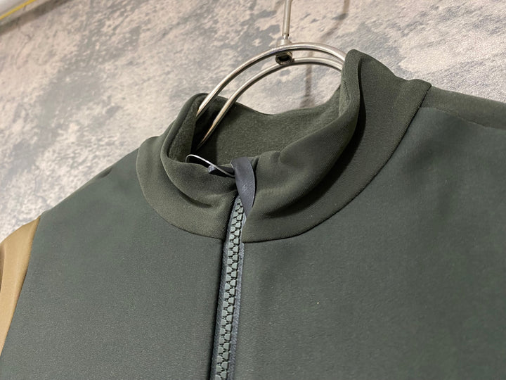 JY514 パスノーマルスタジオ PAS NORMAL STUDIOS Mechanism Thermal Long Sleeve Jersey 長袖 サイクルジャージ オリーブ ブラウン レディース S 裏起毛