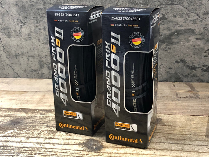 KP670 未使用 コンチネンタル Continental グランプリ GRAND PRIX 4000S2 クリンチャータイヤ 700×25C ペア チューブ付