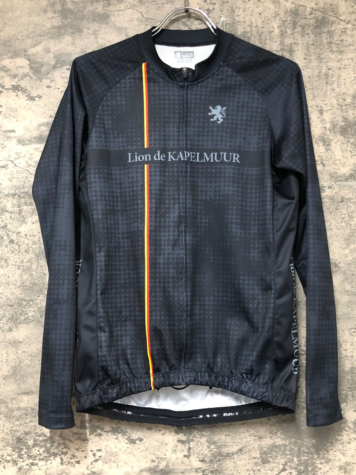 KD293 リオンドカペルミュール Lion de KAPELMUUR 長袖 サイクルジャージ 黒 M