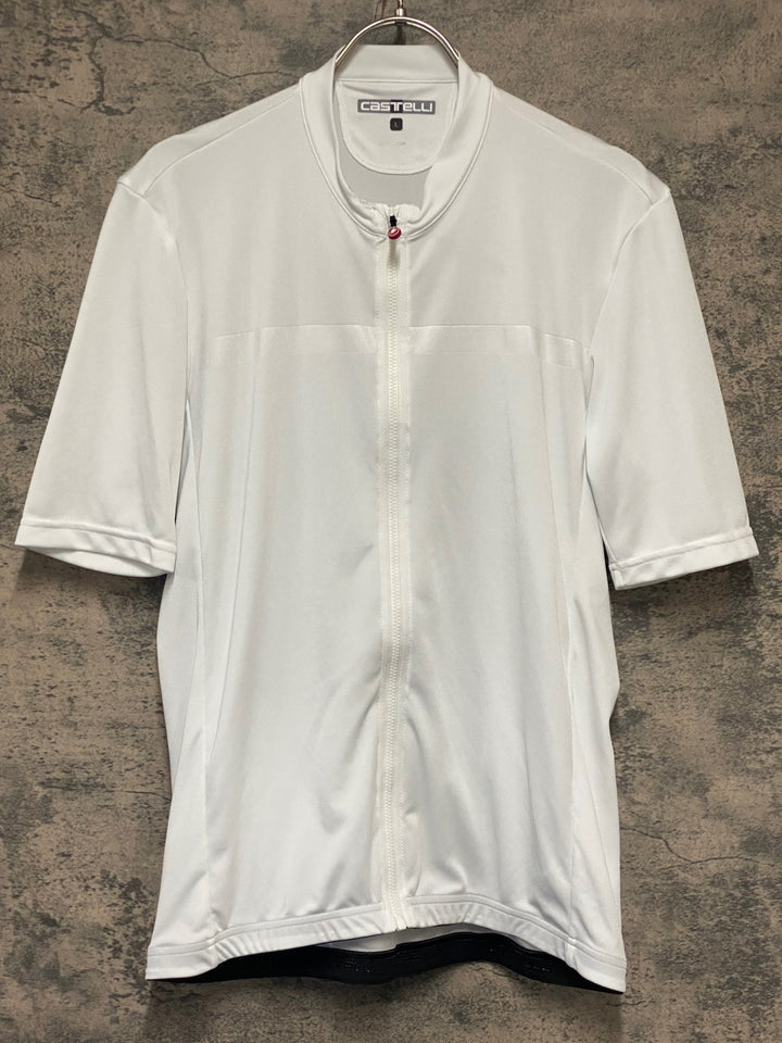 KM348 カステリ CASTELLI CLASSIFICA JERSEY 半袖 サイクルジャージ 白 L
