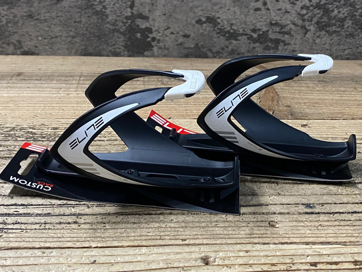 KP108 エリート ELITE CUSTOM RACE ボトルケージ 黒 白 2個セット