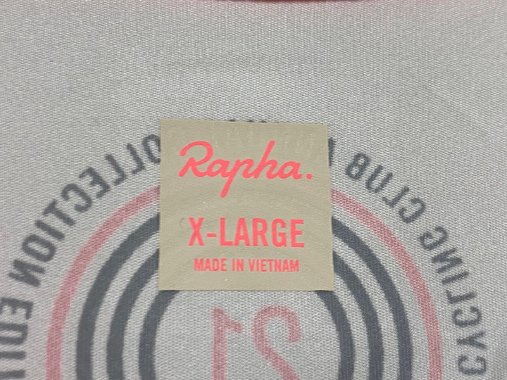 KD249 ラファ Rapha RCC 2021 ANNUAL LS PT TRAINING JERSEY 長袖 サイクルジャージ ベージュ 総柄 XL