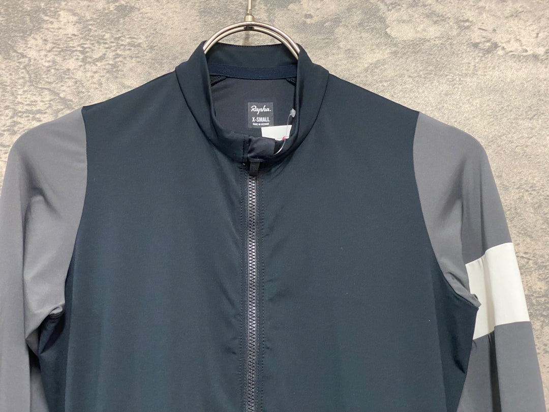 JW752 ラファ Rapha PRO TEAM LONG SLEEVE TRAINING JERSEY 長袖 サイクルジャージ 紺 グレー XS
