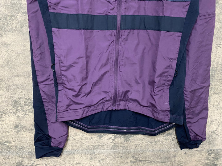 JY823 ラファ Rapha LONG SLEEVE BREVET WINDBLOCK JERSEY 長袖 サイクルジャージ 黒 パープル S