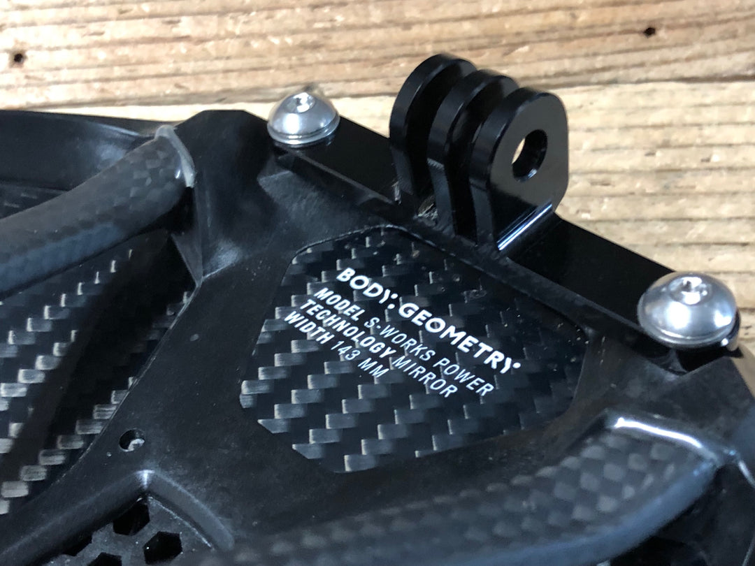 KF665 スペシャライズド SPECIALIZED エスワークス S-WORKS POWER WITH MIRROR サドル 黒 143mm カーボンレール