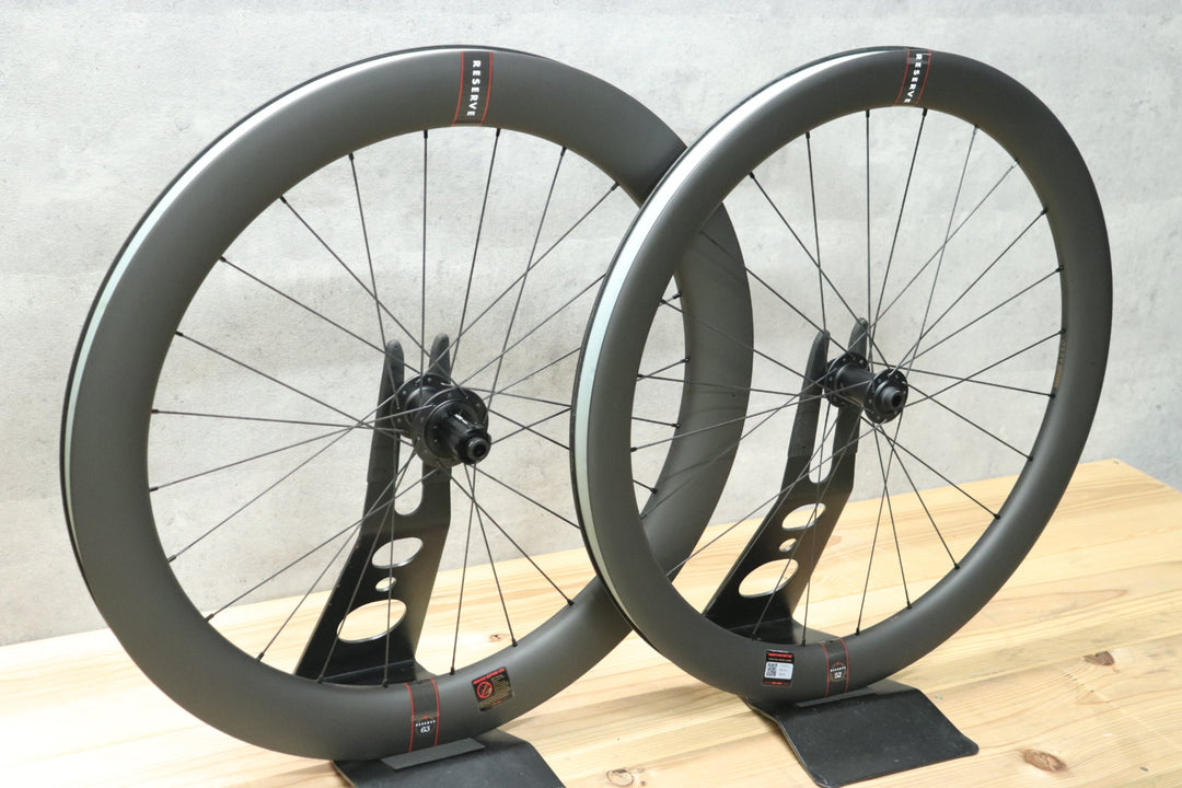 リザーブ RESERVE 52/63 DISC カーボン チューブレスレディ ディスク ホイールセット シマノ 12/11S ZIPP ZR1ハブ 【さいたま浦和店】