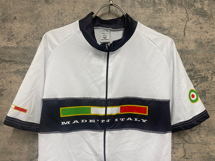 JO214 ジョリーウェア JOLLYWEAR 半袖 サイクルジャージ 白 黒 2XL
