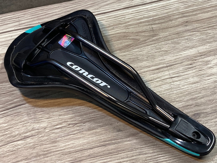 JU659 セラサンマルコ Selle San Marco コンコール CONCOR TEAM サドル XSiliteレール 黒/水色
