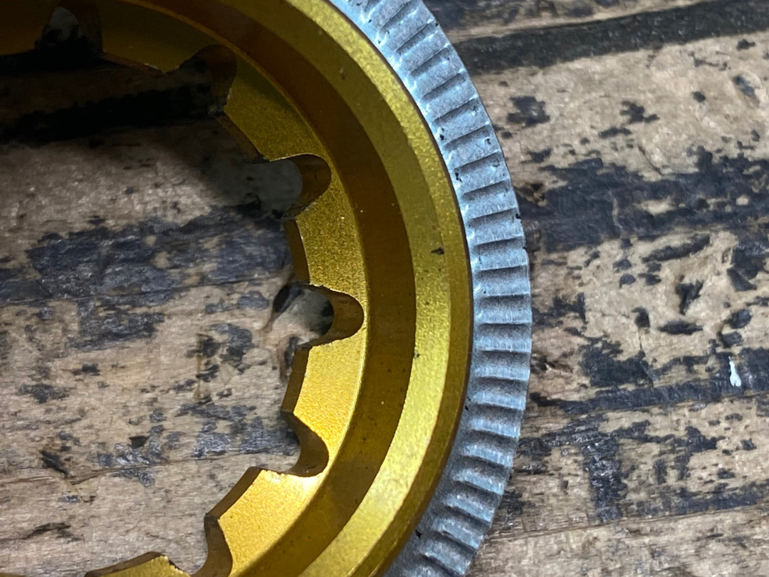JH531 ウルフトゥース Wolftooth ブレーキローター ロックリング 内セレーションタイプ ゴールド 前後セット