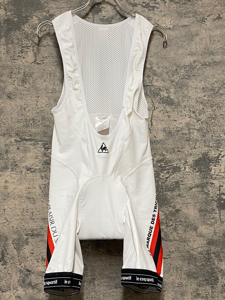 KG629 ルコックスポルティフ le coq sportif ビブショーツ 白 S 汚れアリ