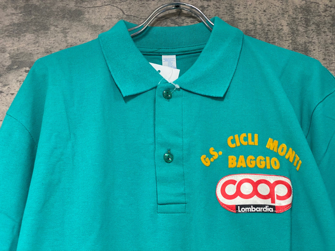 KJ053 G.G CICLI MONTI BAGGIO ポロシャツ ターコイズ XL