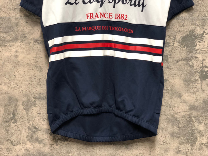 KN790 ルコックスポルティフ le coq sportif 半袖 サイクルジャージ 紺 O