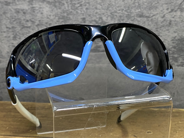 JN145 オークリー OAKLEY Racing Jacket サングラス アイウェア 黒 水色 レンズブラック