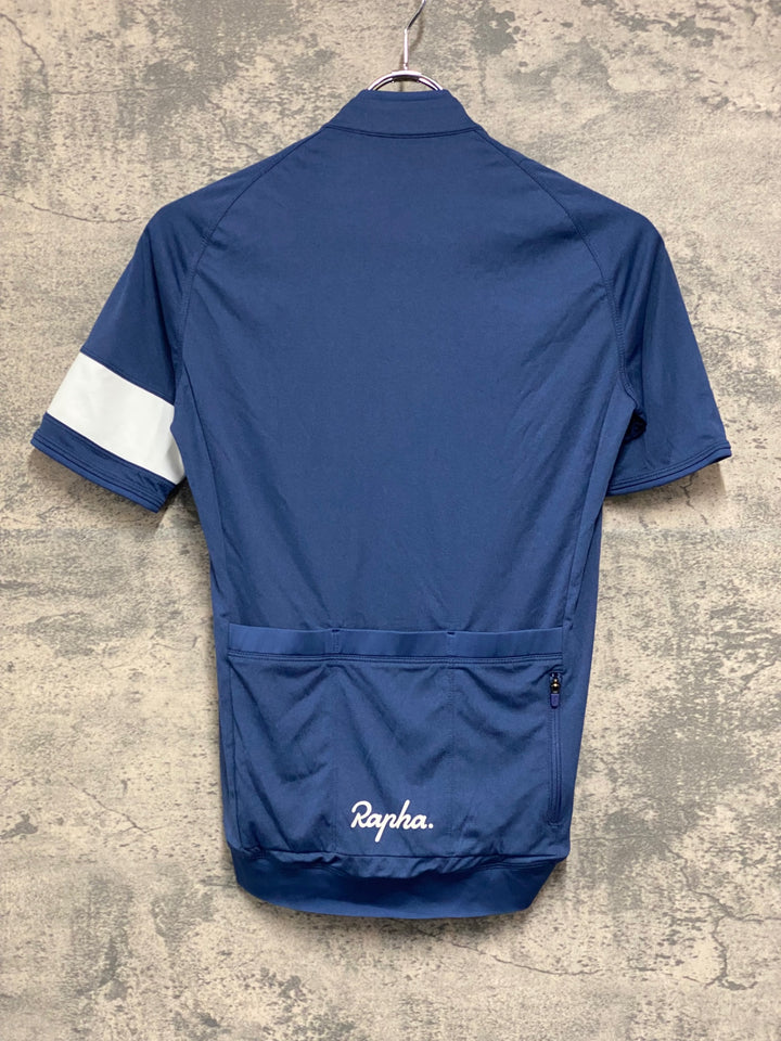 JJ322 ラファ Rapha CORE JERSEY 半袖サイクルジャージ 紺緑 S