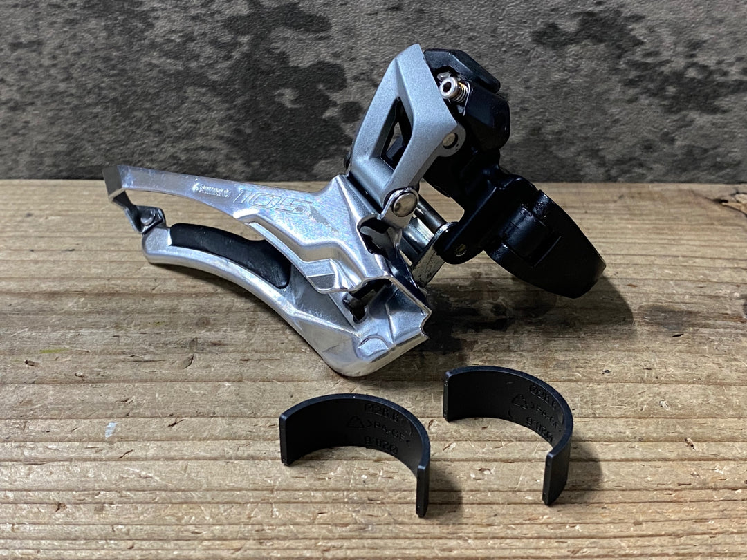 JY741 シマノ SHIMANO 105 FD-5801 フロントディレイラー バンドタイプ Φ31.8 2S シルバー