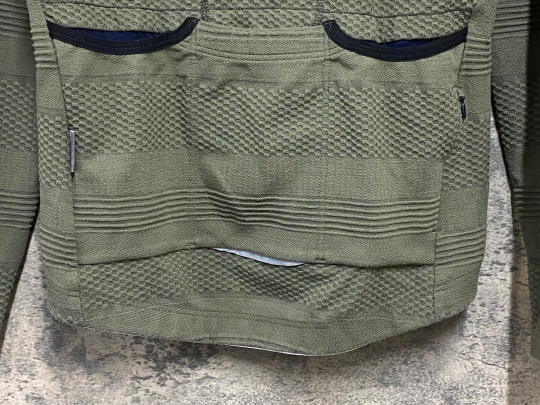 KR587 カフェドシクリステ Cafe du Cycliste Corinne Men 長袖 サイクルジャージ カーキ L