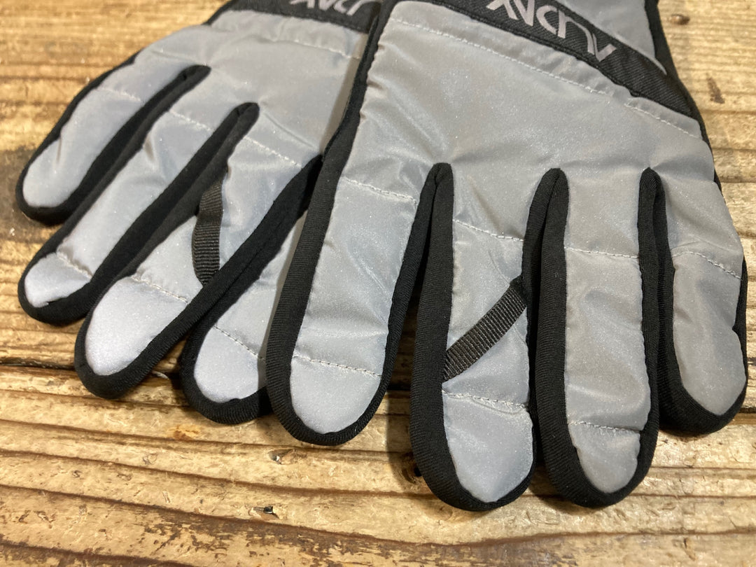 KF826 カフェドシクリステ CAFE DU CYCLISTE AUDAX 長指 ウィンターグローブ リフレクター 黒 L