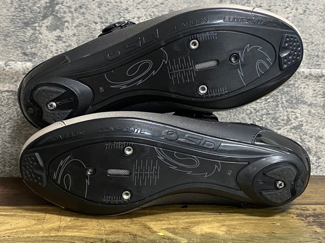 KL850 シディ SIDI GENIUS 10 ビンディングシューズ グレー 黒 3穴 EU40