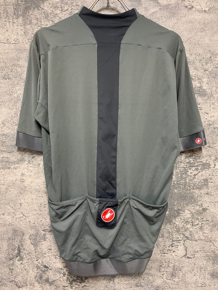 KB216 カステリ CASTELLI 半袖 サイクルジャージ グレー XL