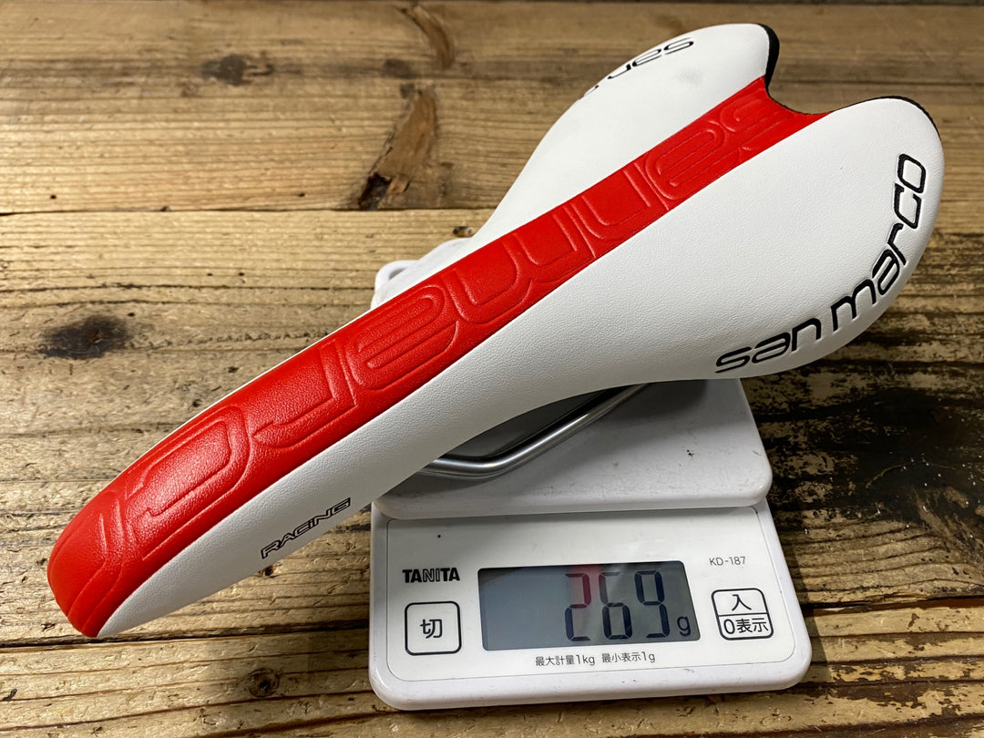 KO330 サンマルコ selle san marco PONZA POWER サドル 白赤