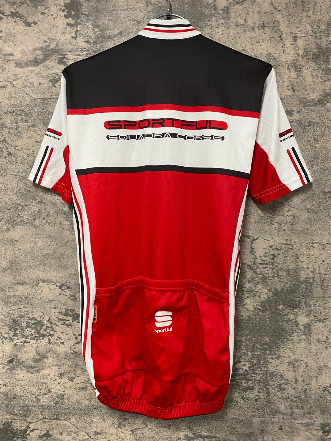 JI327 スポーツフル sportful 半袖 サイクルジャージ 白 赤 黒 S